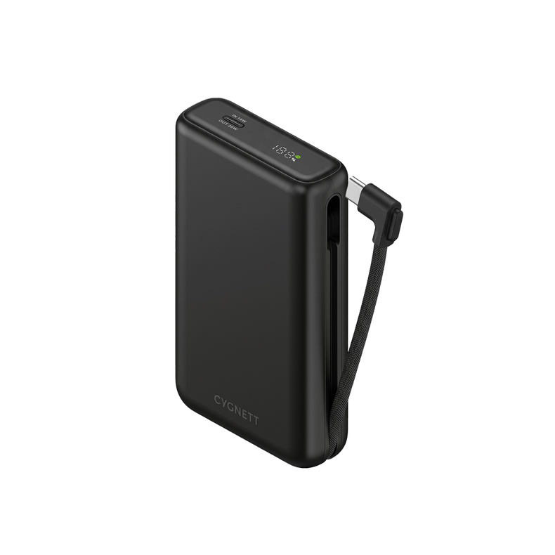 20W Semi-Solid State Power Bank with USB-C Integrated Cable 10K