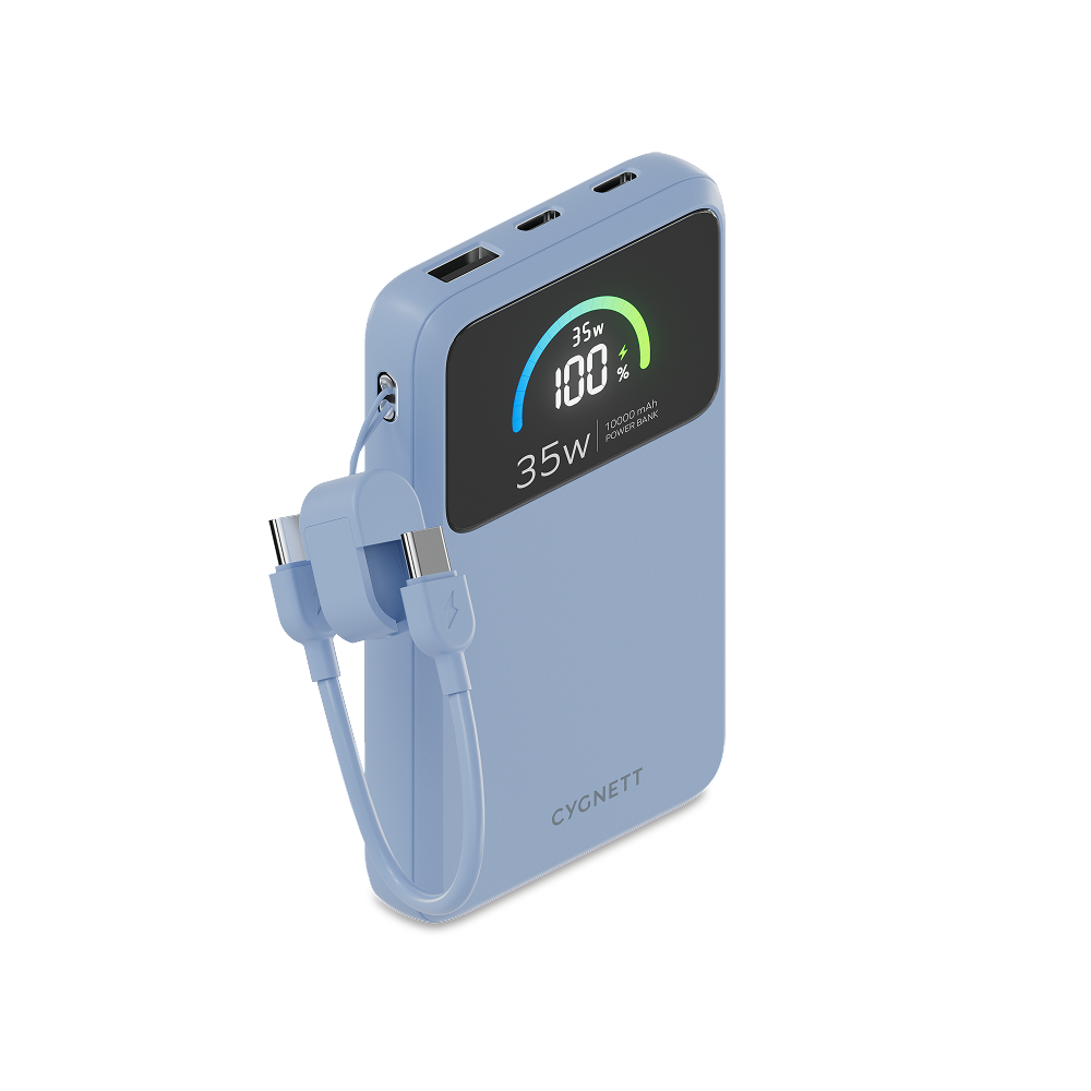 35W Power Bank with USB-C Lanyard Cable 10K