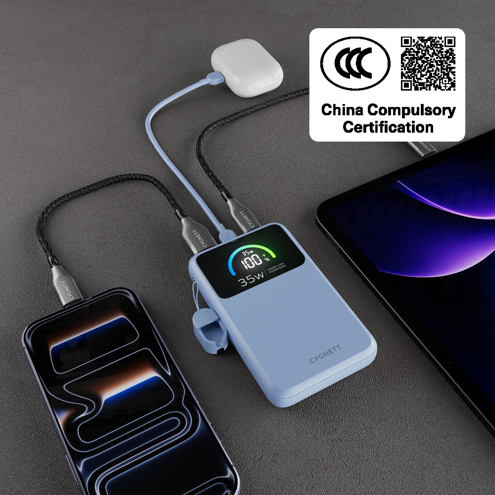 35W Power Bank with USB-C Lanyard Cable 10K