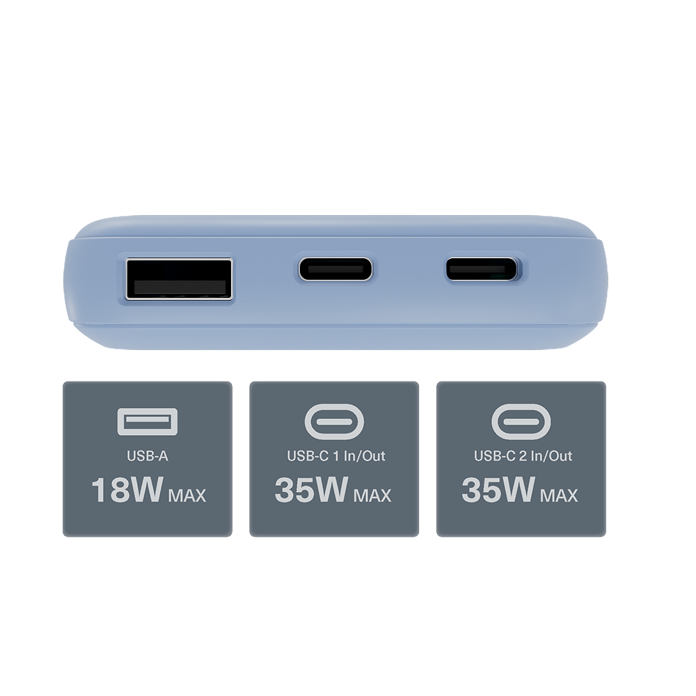 35W Power Bank with USB-C Lanyard Cable 10K