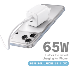 65W FAST 2-Port Wall Charger