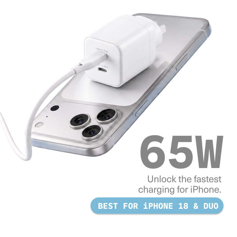 65W FAST 2-Port Wall Charger
