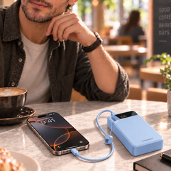 20W Power Bank with USB-C Lanyard Cable 20K