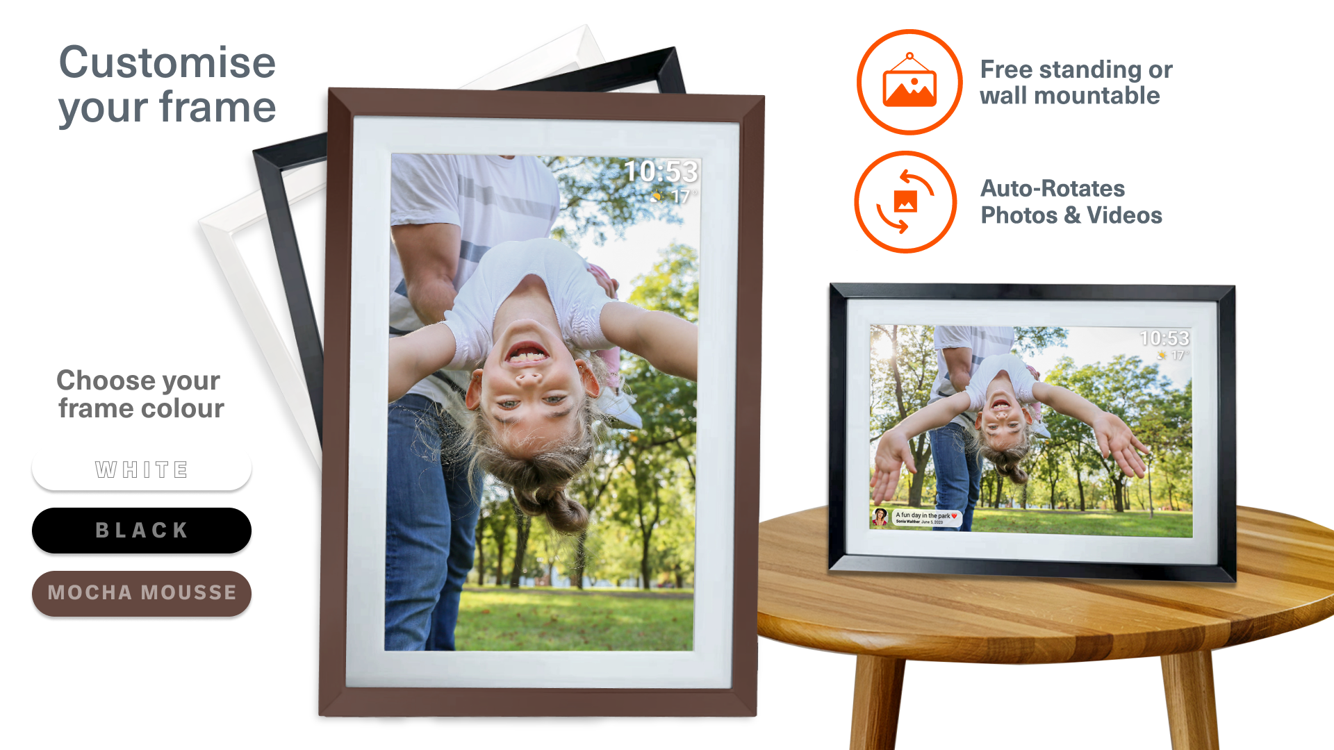 Customise your frame - Desktop view