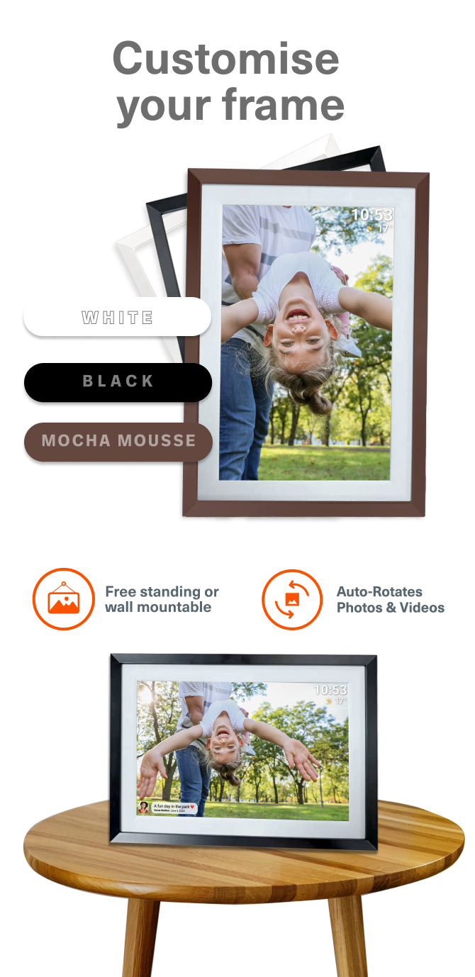 Customise your frame - Mobile view