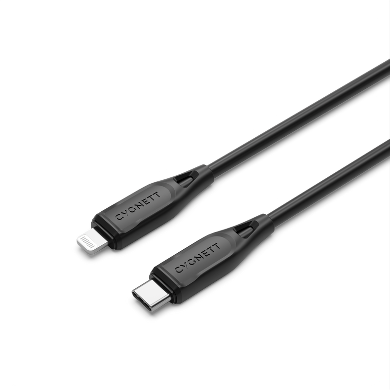 Lightning to USB-C Cable Black - 2m - Cygnett (AU)