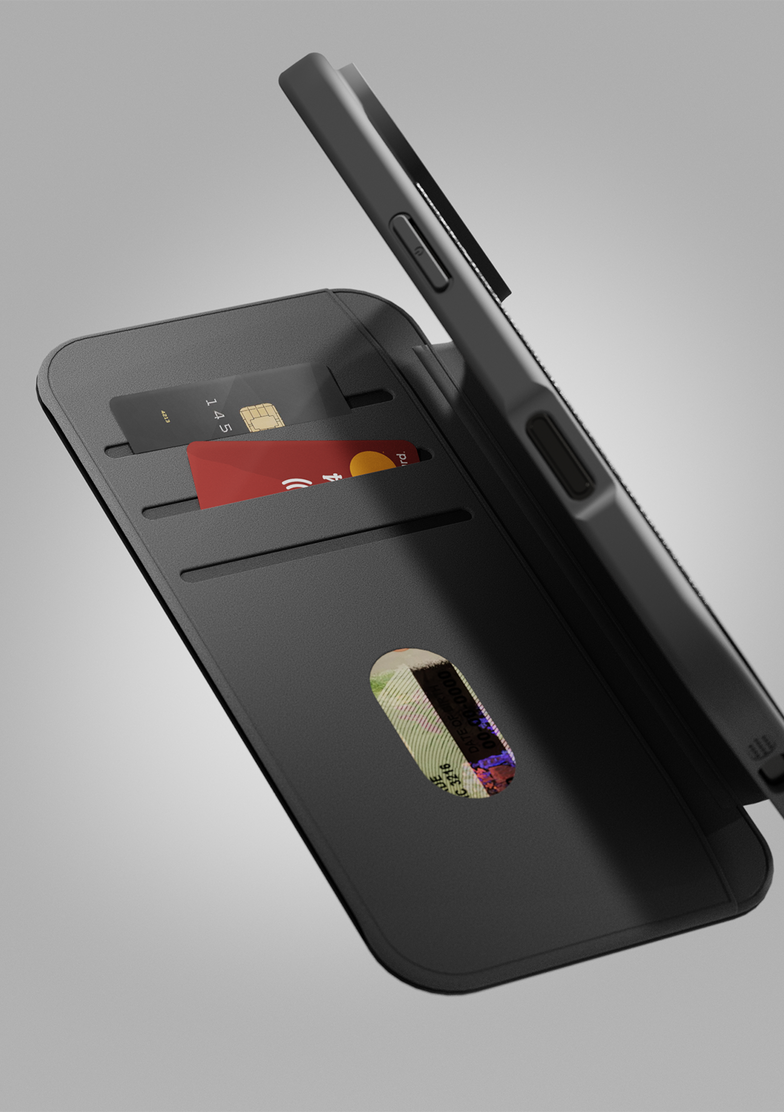 Magnetic Leather Wallet Case for iPhone 17 Pro