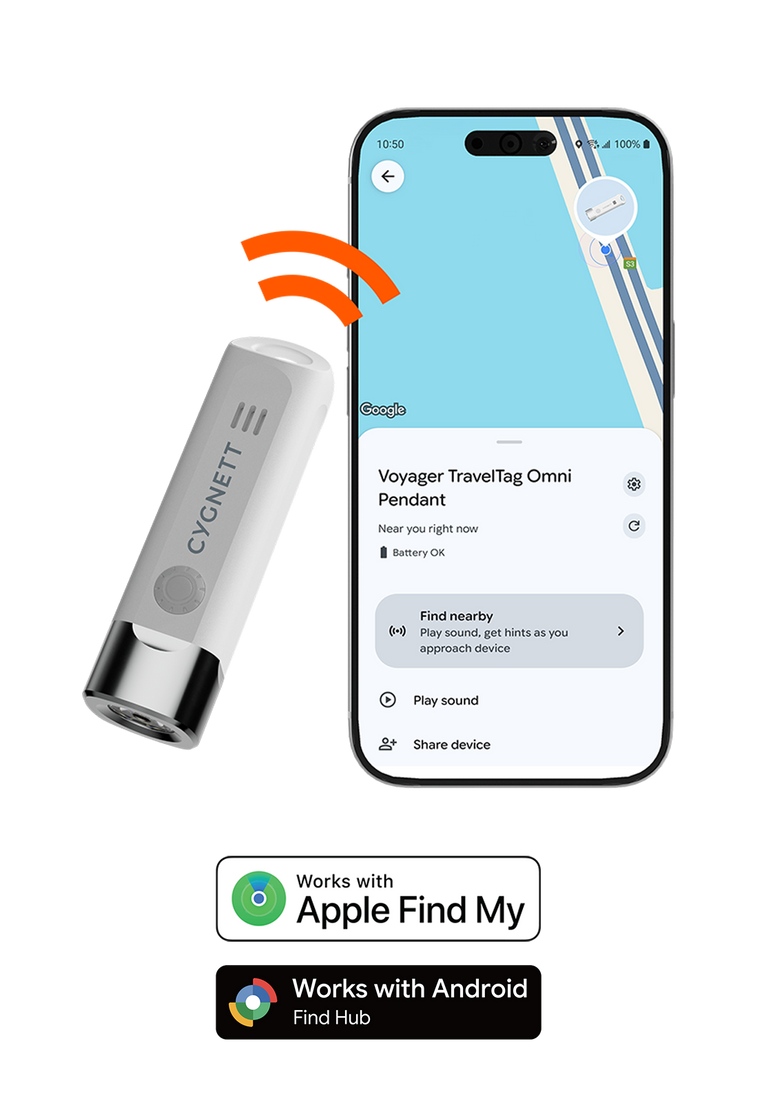 Bluetooth® Locator Pendant with USB-C Recharging