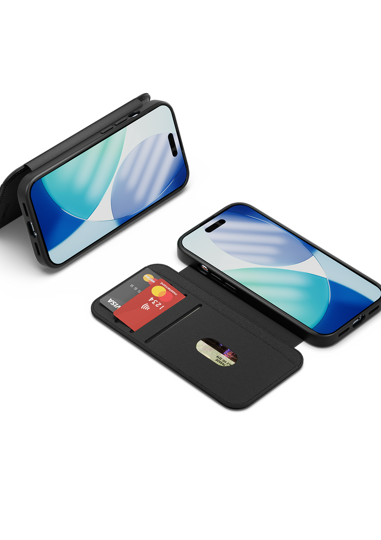 Magnetic Leather Wallet Case for iPhone 17 Pro