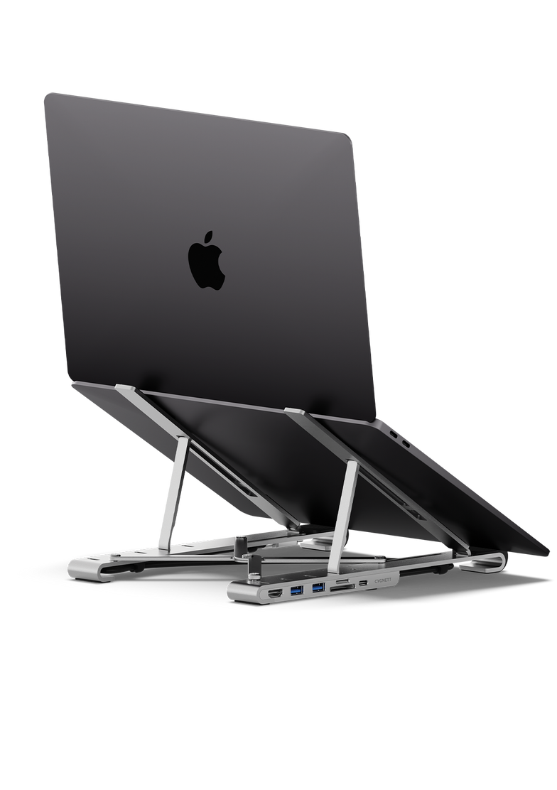 7-in-1 Hub with Folding Laptop Riser (Single HDMI)