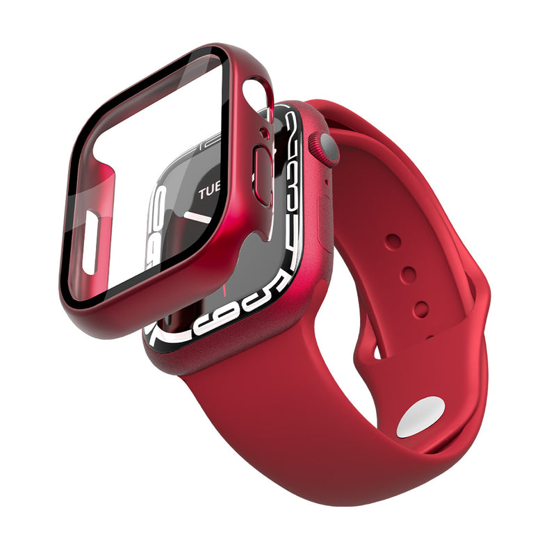Apple Watch 7 Case with Glass Screen Protector 45mm - Red - Cygnett (AU)